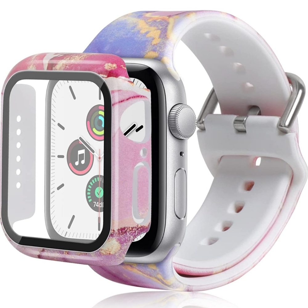 2in1 Band Compatible with Apple Watch Band 41mm Soft Strap series7